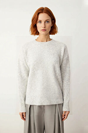 Kadın Regular Kalıp Uzun Kol Triko Kazak Bisiklet Yaka Kış Sezonu İçin Günlük Şıklık Kaliteli