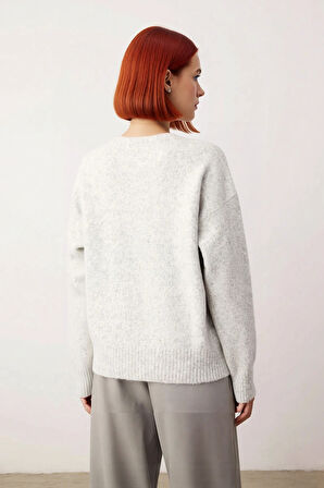 Kadın Regular Kalıp Uzun Kol Triko Kazak Bisiklet Yaka Kış Sezonu İçin Günlük Şıklık Kaliteli