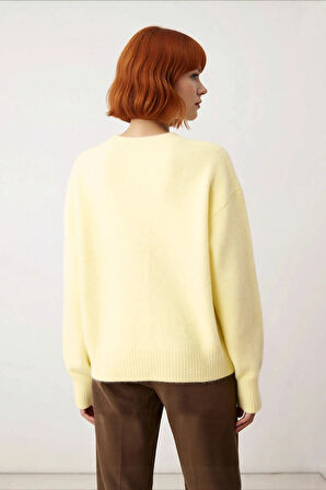 Kadın Regular Kalıp Uzun Kol Triko Kazak Bisiklet Yaka Kış Sezonu İçin Günlük Şıklık Kaliteli