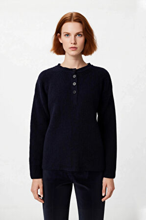 Kadın Oversize Kesim Düşük Kol Detaylı Selanik Örgü Triko Kazak Kış Günlerinin Vazgeçilmezi