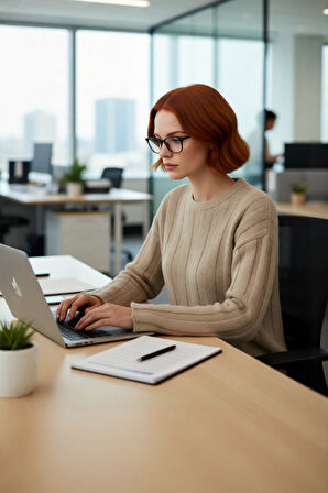 Kadın Pamuklu Triko Kazak Fitilli Regular Kalıp Bisiklet Yaka Rahat Günlük Şıklık Uzun Kollu