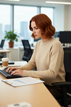 Soğuk Havalar İçin İdeal Kadın Oversize Crop Düşük Kol Bisiklet Yaka Triko Kazak Modeli Kaliteli