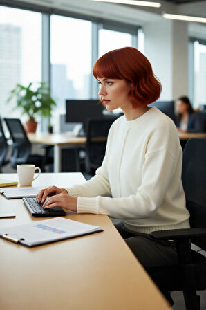 Kadın Soğuk Havaların Kurtarıcısı Oversize Kalın Düz Desen Triko Kazak Düşük Kol Gri Kaliteli