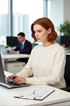 Kadın Akrilik Triko Kazak Regular Kalıp Bisiklet Yaka İnci Detaylı Gündüzden Geceye Konfor