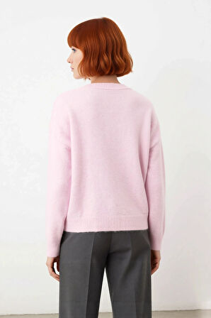 Kadın Modern Oversize Triko Kazak Bisiklet Yaka Düşük Kol Rahat Ve Şık Görünüm Sağlar Kaliteli