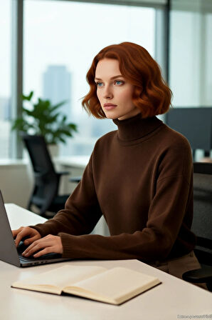 Kadın Oversize Balıkçı Yaka Düşük Kol Triko Kazak Süper Crop Boy Kışlık Rahat Ve Şık Tasarım