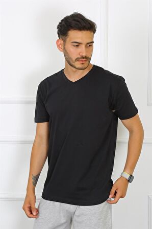 Beruflic Erkek Siyah %100 Pamuklu T-shirt 27486