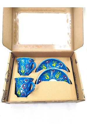 EL YAPIMI DESENLİ 2'Lİ FİNCAN TAKIMI