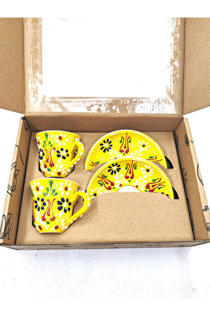 EL YAPIMI DESENLİ 2'Lİ FİNCAN TAKIMI