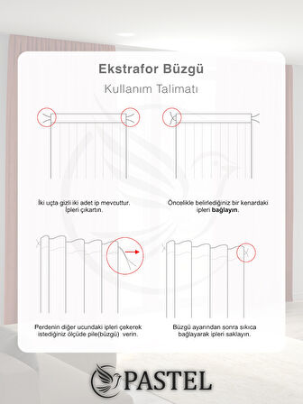 Pastel Kadife Dokulu Kadife Çiçeği Ada Fon Perde Ekstrafor Büzgülü