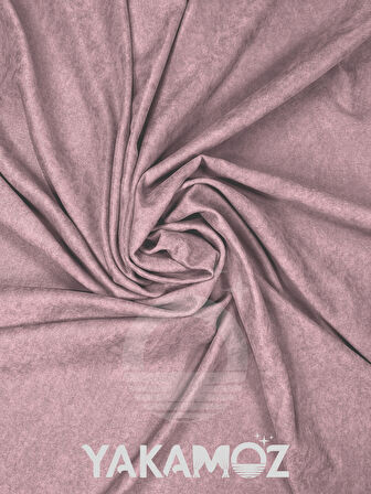 Yakamoz Kadife Görünüm Tatlı Pembe Ada Fon Perde Ekstraforlu Velvet Touch Serisi