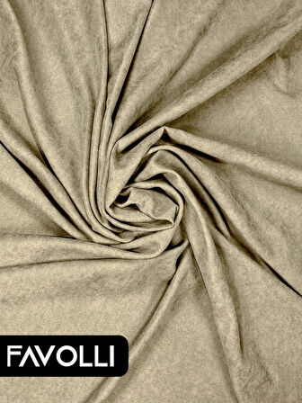 Kadife Dokulu Bej Ada Fon Perde Ekstrafor Büzgülü Dream Series