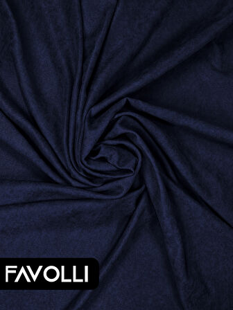 Kadife Dokulu Lacivert Ada Fon Perde Ekstrafor Büzgülü Dream Series