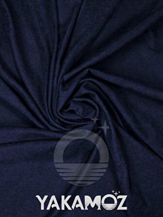 Yakamoz Kadife Görünüm Lacivert Ada Fon Perde Ekstraforlu Velvet Touch Serisi