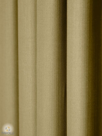 Favolli Yağ Yeşili Pileli Keten Dokulu Fon Perde 