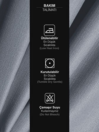 Favolli Gece Mavisi Pileli Keten Dokulu Fon Perde 