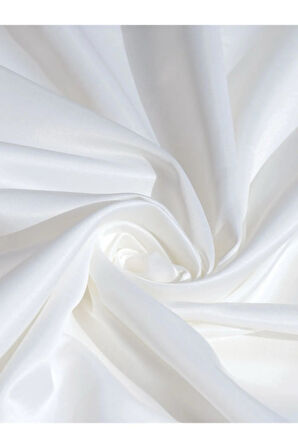 PERLE Krem Saten Güneşlik Perde – Ekstrafor Büzgülü