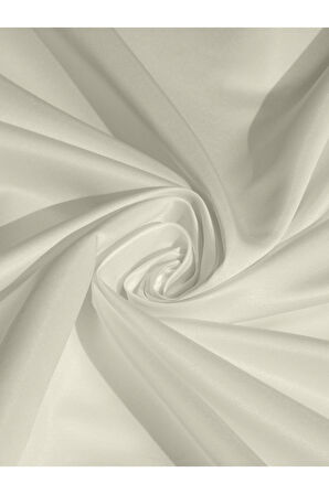 Demor Home Yüksek Kalite Krem Saten Güneşlik Fon Perde Ekstrafor Büzgülü Tek Kanat