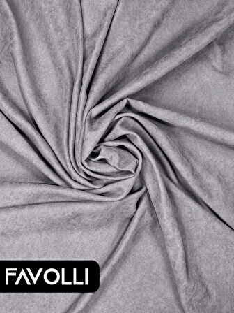 Kadife Dokulu Gümüş Grisi Ada Fon Perde Ekstrafor Büzgülü Dream Series