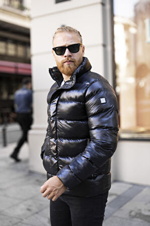 Yeni Sezon Erkek Siyah Dik Yaka Mont -FN48900