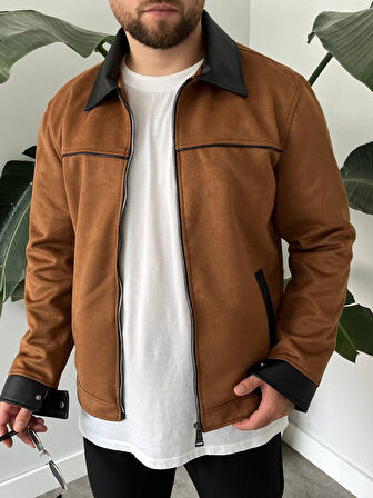 Erkek Taba Mevsimlik Süet Ceket