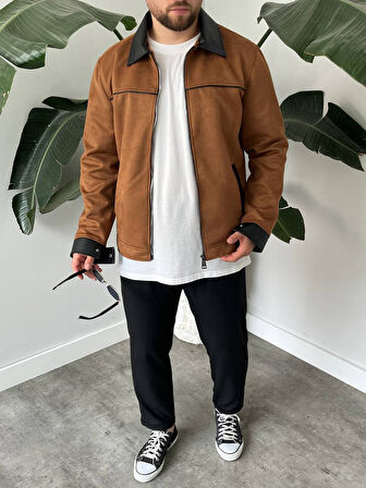 Erkek Taba Mevsimlik Süet Ceket