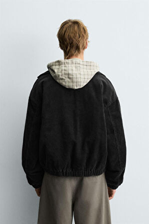 Relaxed Fit Fitilli Kadife Erkek Ceket