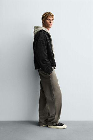 Relaxed Fit Fitilli Kadife Erkek Ceket