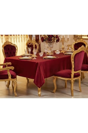 Kristal Monoray Kumaş Bordo Masa Örtüsü Dikdörtgen 140x200 Cm 1035
