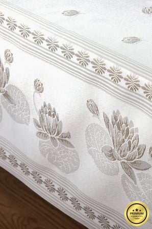 Nilüfer Lüx Jakar Kumaş Taş Masa Örtüsü Dikdörtgen 160x220 Cm  1088