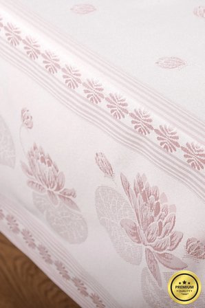 Nilüfer Lüx Jakar Kumaş Pudra Masa Örtüsü Dikdörtgen 160x320 Cm 1092