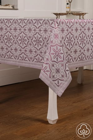 Sare Lüx Jakar Kumaş Mor Masa Örtüsü Dikdörtgen 160x320 Cm  1110