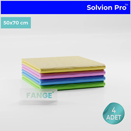 4 Adet FANGE Solvion Pro™ Temizlik Bezi, Büyük Boy 50 x 70, Yeni Nesil Temizlik Bezi