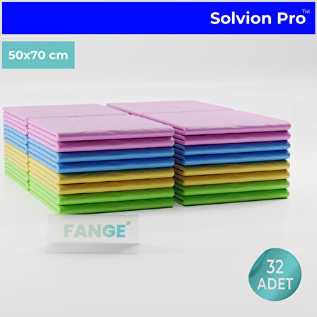 32 Adet FANGE Solvion Pro™ Temizlik Bezi, Büyük Boy 50 x 70, Yeni Nesil Temizlik Bezi
