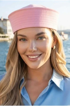 Tezzgelsin Kadın Sailor Denizci Kaptan Şapkası Retro Marin Model Siperliksiz Şapka