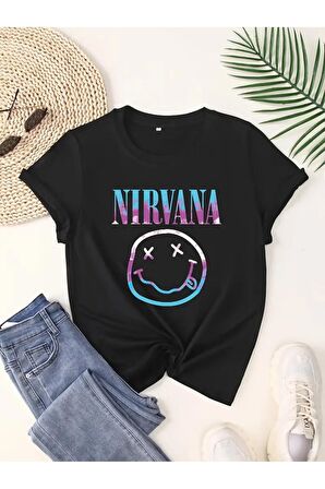 Nirvana Baskılı Unisex Tişört - İkonik Rock Tarzı