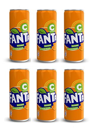 Fanta Portakal Aromalı Gazoz 330 Ml X 6 Adet