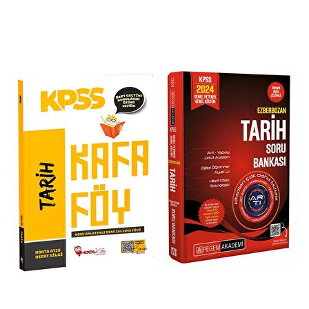 Hoca Kafası KPSS Tarih Konu Anlatım Kafa Föyü ve Pegem Soru Bankası Seti 2 Kitap