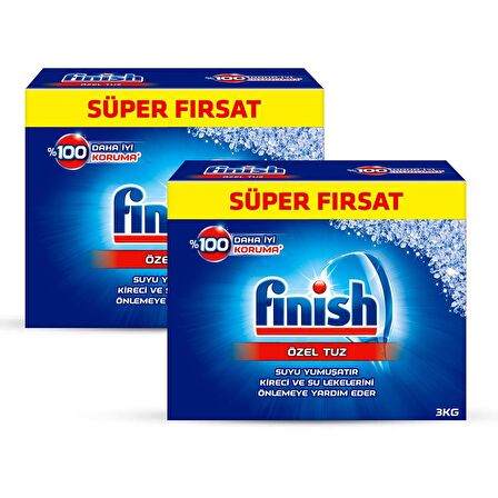 Finish Bulaşık Makinesi Deterjanı Makine Tuzu 3000 gr x 2 Adet