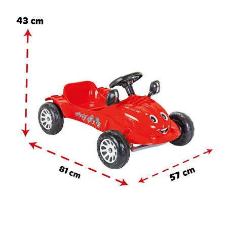 TWOX 07 302 Pilsan Herby Pedallı Araba Kırmızı