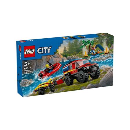 TWOX Nessi World 60412 LEGO® City 4x4 Kurtarma Botlu İtfaiye Kamyonu 301 parça +5 yaş