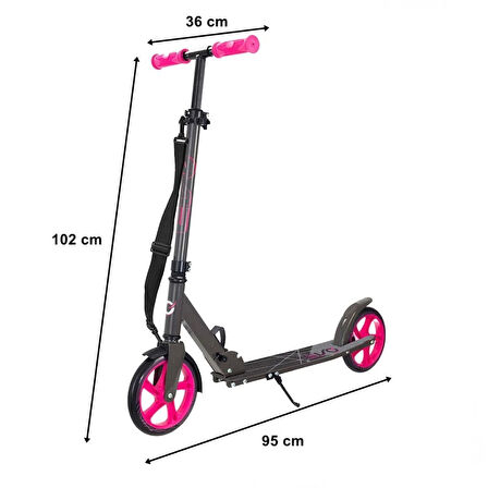 Çocuk Evo Flexi Max 2 Tekerlekli Scooter Pembe