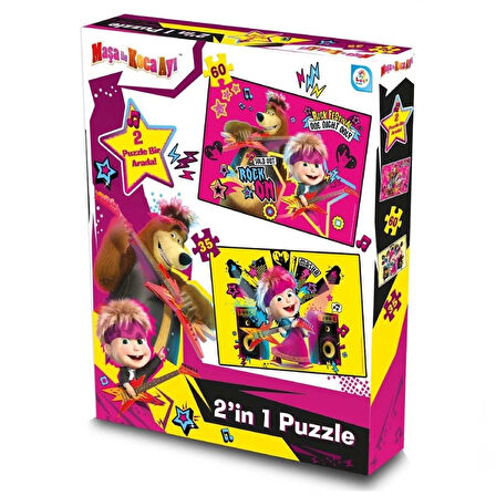 Çocuk Maşa ile Koca Ayı 2'li Puzzle