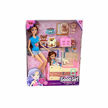Çocuk WG-C115112 Kutulu 29cm Aksesuarlı Ranzalı Bebek - Vardem Oyuncak