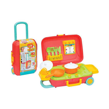 Çocuk 03477 Candy Ken Mutfak Set Bavulum -Dede