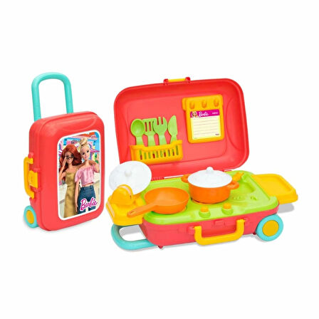 Çocuk 03478 Barbie Mutfak Set Bavulum -Dede