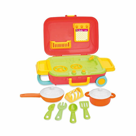 Çocuk 03478 Barbie Mutfak Set Bavulum -Dede