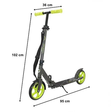 Çocuk Evo Flexi Max 2 Tekerlekli Scooter Yeşil