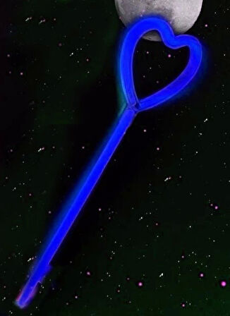 Çocuk Karanlıkta Yanan Glow Stick Partisi Kalp Şekilli Asa Sopa 6 Renk 6 Adet