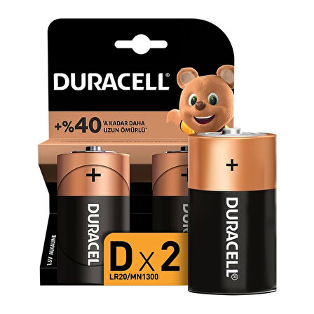 Çocuk Duracell Basic D Boy Pil 2Li